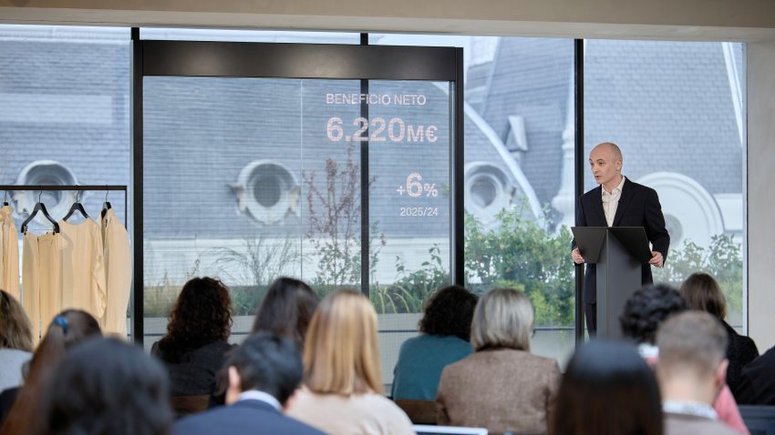 Óscar García Maceiras, en la presentación de resultados de Inditex