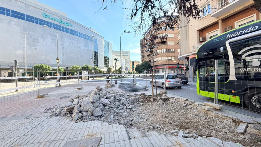 Obras en la avenida de Huelva