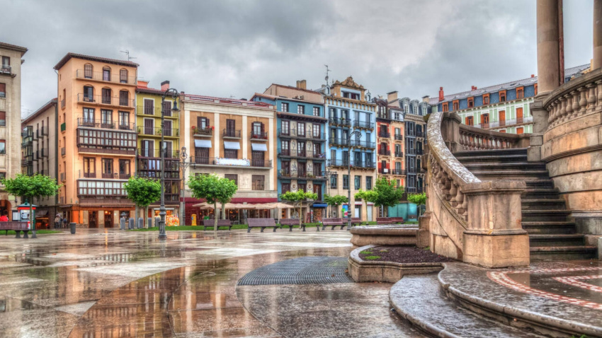 Plaza del Castillo de Pamplona, Navarra