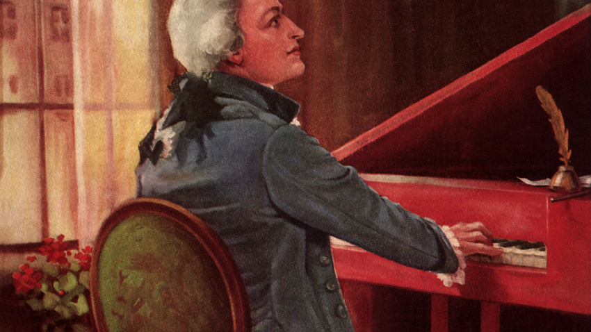 Retrato de Mozart en el piano, en 1927