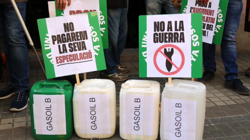 Protestas de Unió de Pagesos en Barcelona
