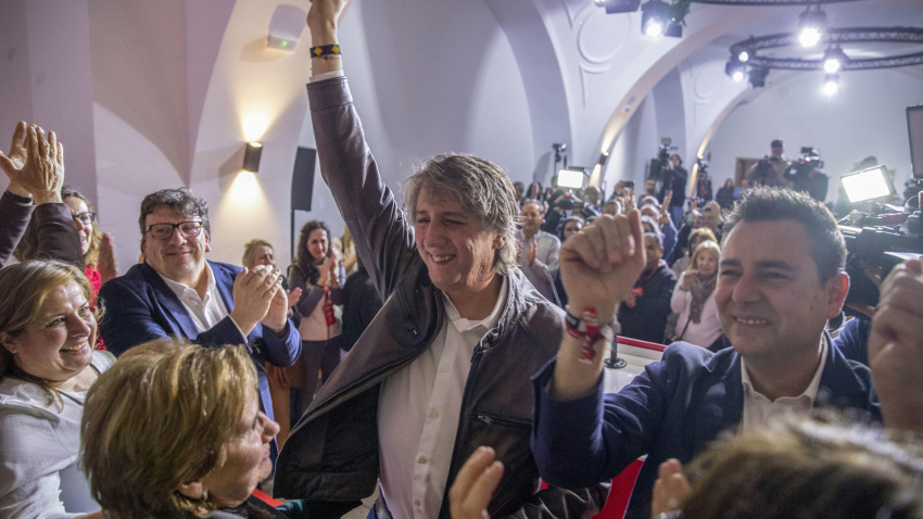 El candidato socialista a la presidencia de Castilla y León, Carlos Martínez