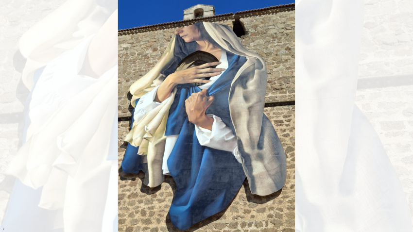 El mural de Brea esta compuesto por 47 piezas