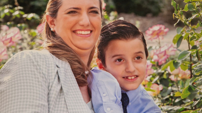 Pilar Aranda y su hijo Pedro