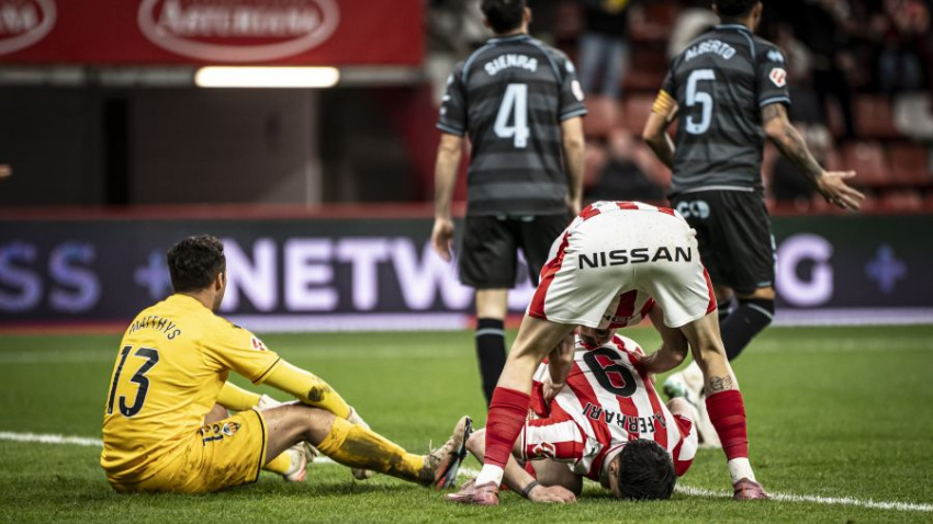 La lesión de Ferrari en el Sporting-Castellón