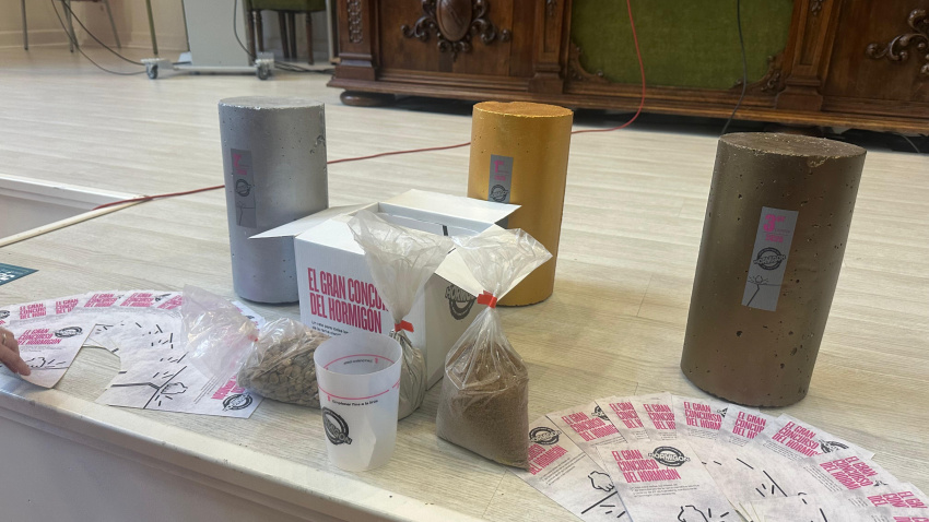 Así es el kit para hacer una probeta de hormigón