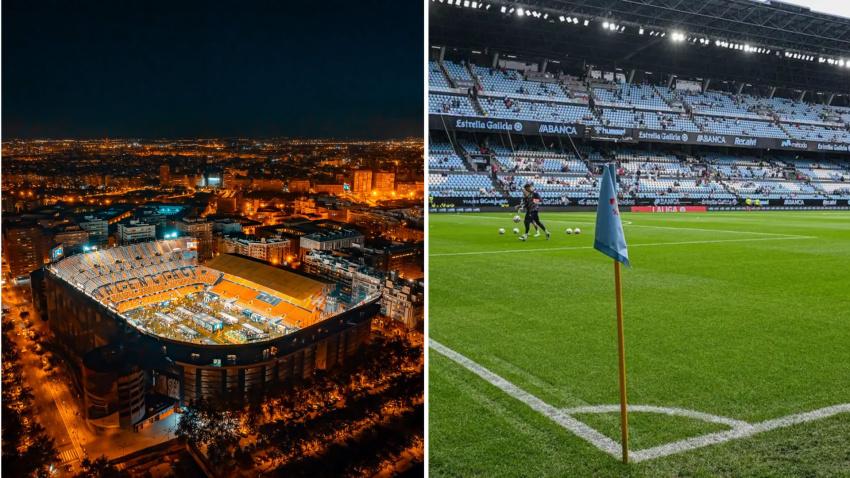 Estadio de Mestalla y Estadio de Balaídos