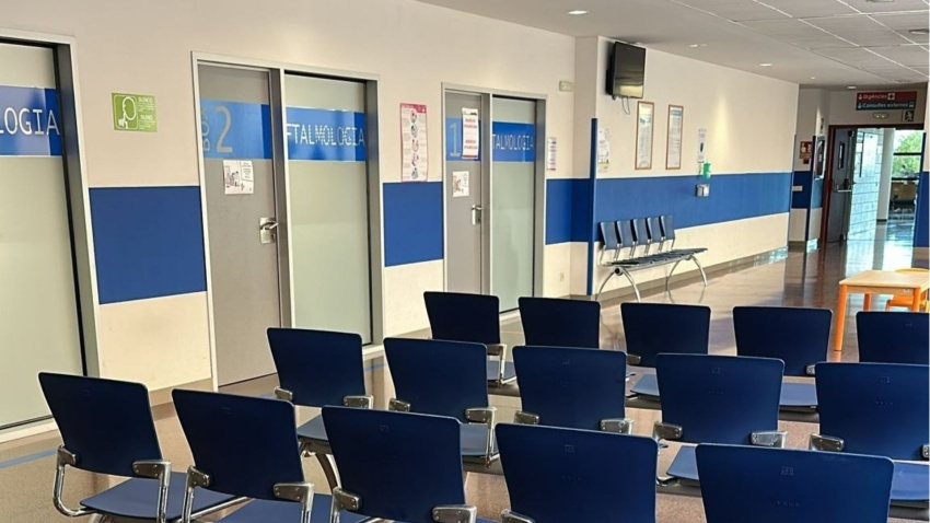 Sala de espera vacía por la huelga