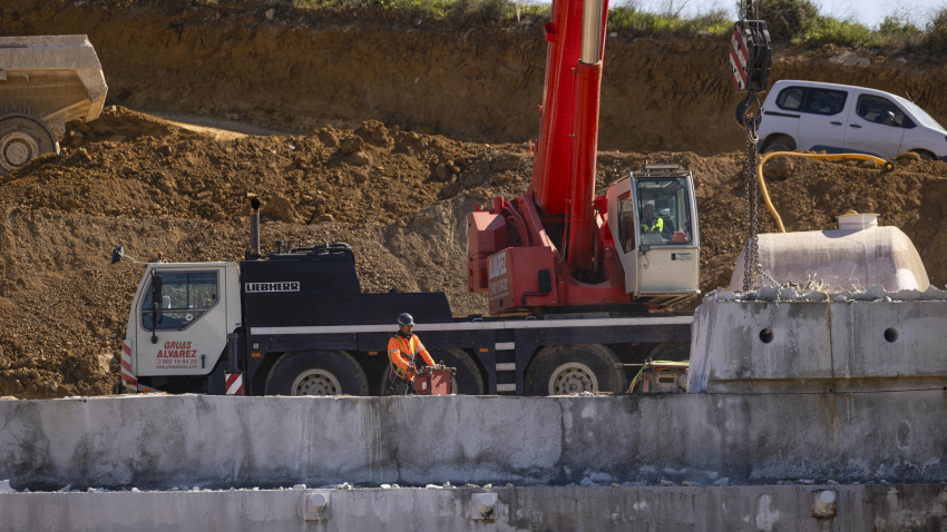 Trabajos de recuperación de la línea de alta velocidad a Málaga