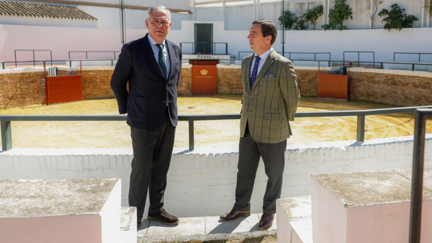 José Luis Sanz y José María Garzón, en la Real Venta de Antequera