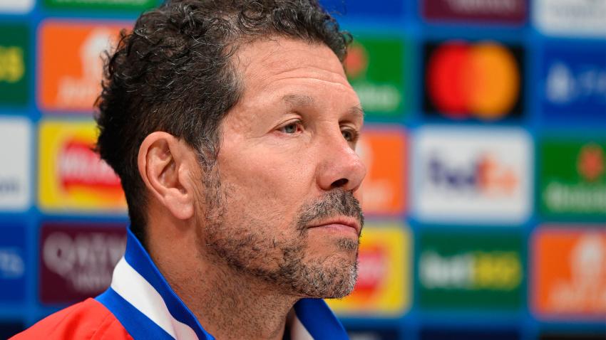 Diego Simeone, entrenador del Atlético de Madrid, en rueda de prensa