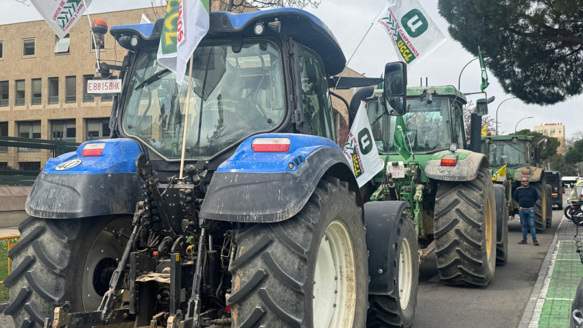 Protesta de agricultores y ganaderos en Valladolid