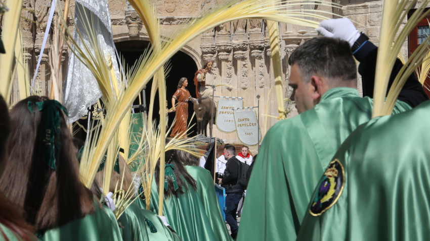 Procesión de la Borriquilla en el Domingo de Ramos en Palencia