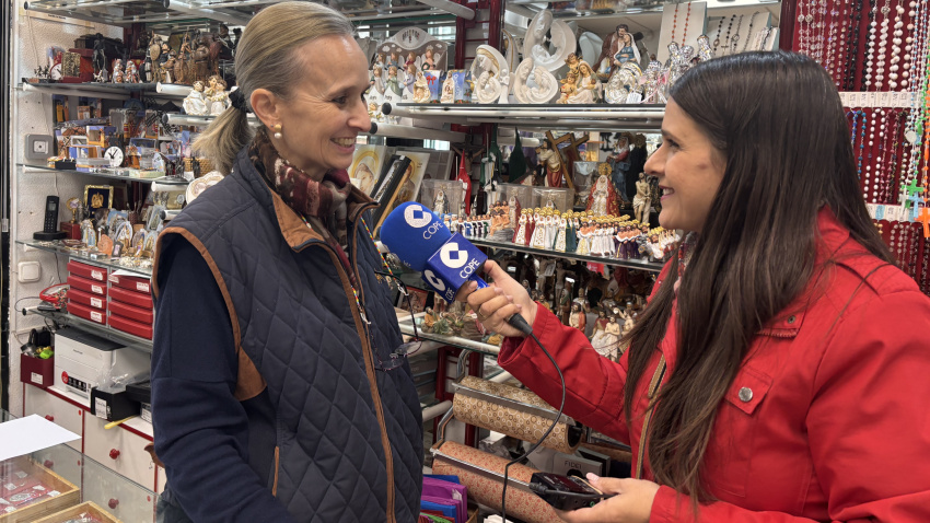 Ana Muñoz, propietaria de la tienda "Santa María", en COPE