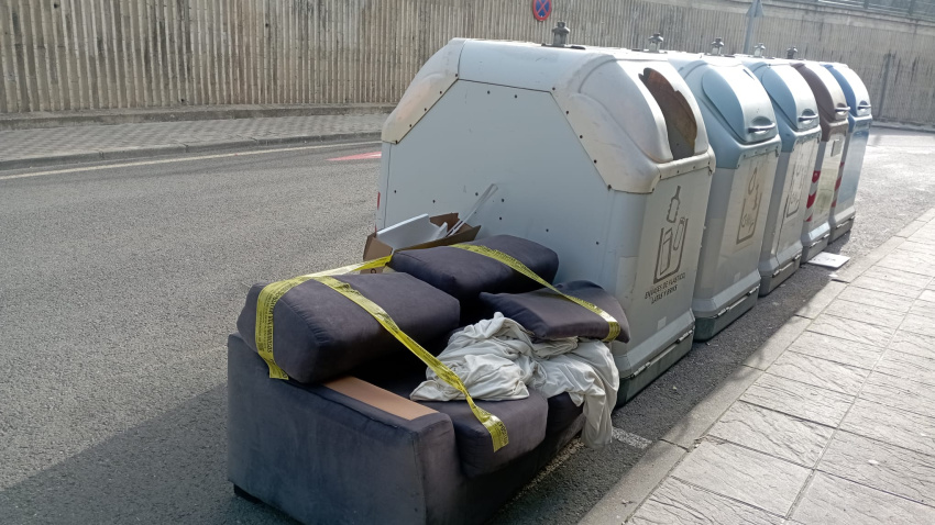 Los residuos voluminosos no se pueden depositar cualquier día