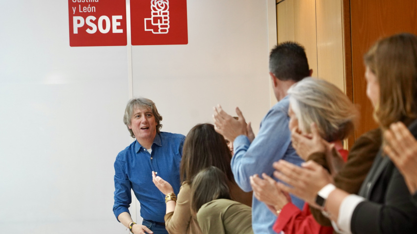 El secretario regional del PSOECyL Carlos Martínez preside la reunión de la Ejecutiva Autonómica