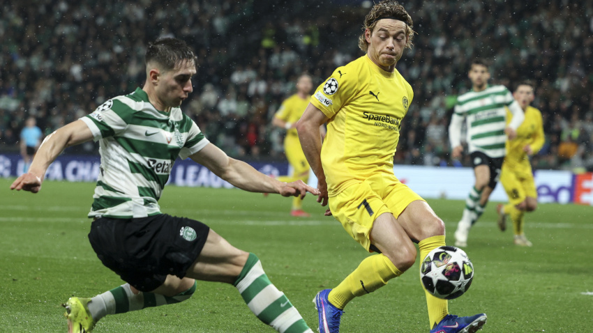 Iván Fresneda jugando contra el Bodo en la Champions League