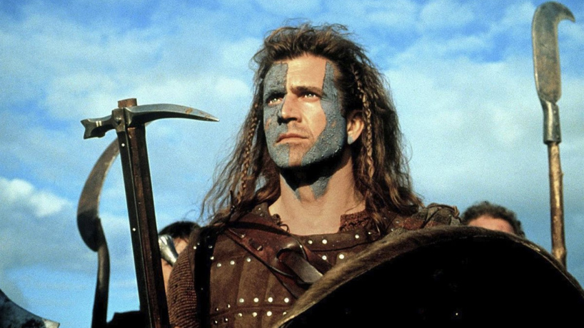 Braveheart, una superproducción medieval, dirigida y protagonizada por Mel Gibson