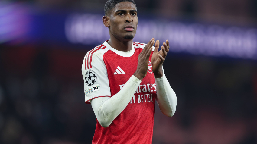 Mosquera, en un partido con el Arsenal esta temporada.