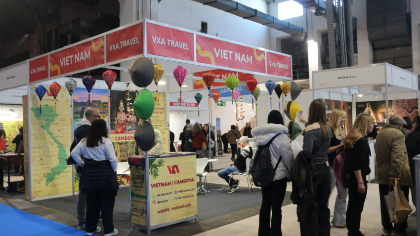 Stand promocional en la feria de B-Travel de Barcelona