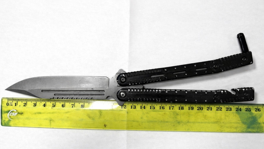 Arma blanca utilizada para intimidar a las víctimas.