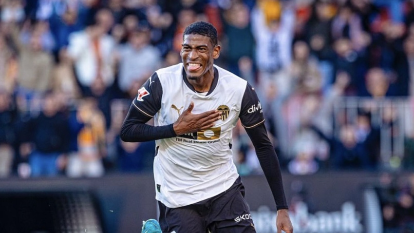 El gol de Mosquera en Mestalla