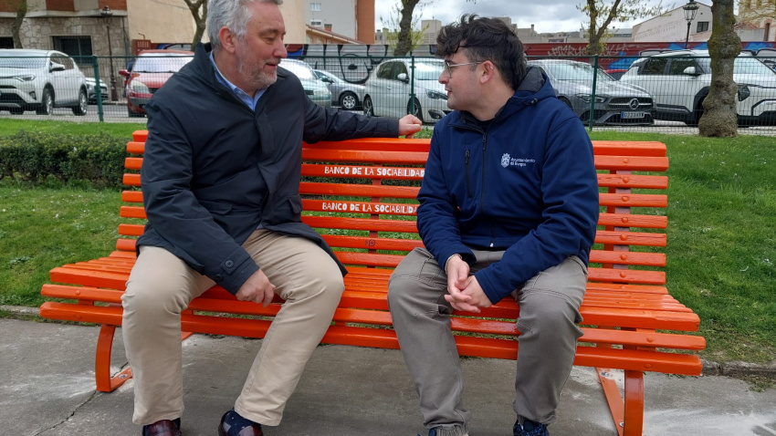 Bancos para charla en Burgos