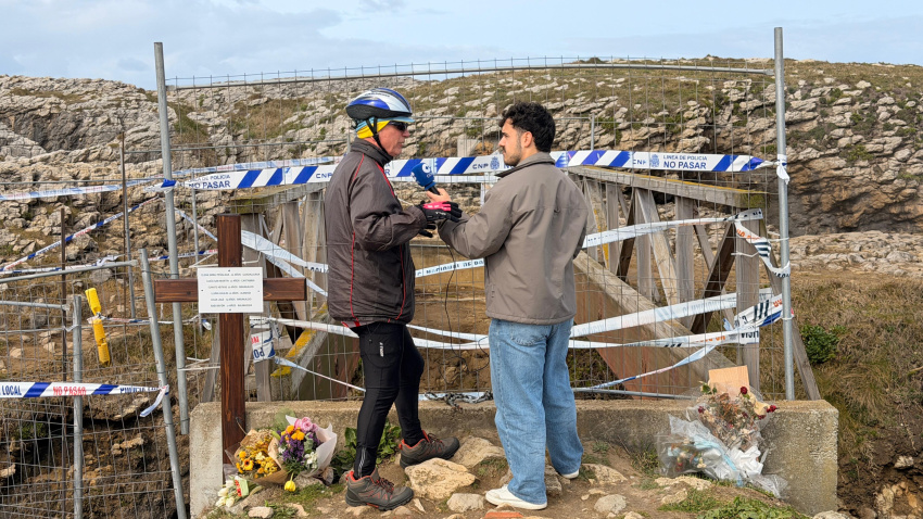 José uno de los caminantes que estaban este jueves en El Bocal