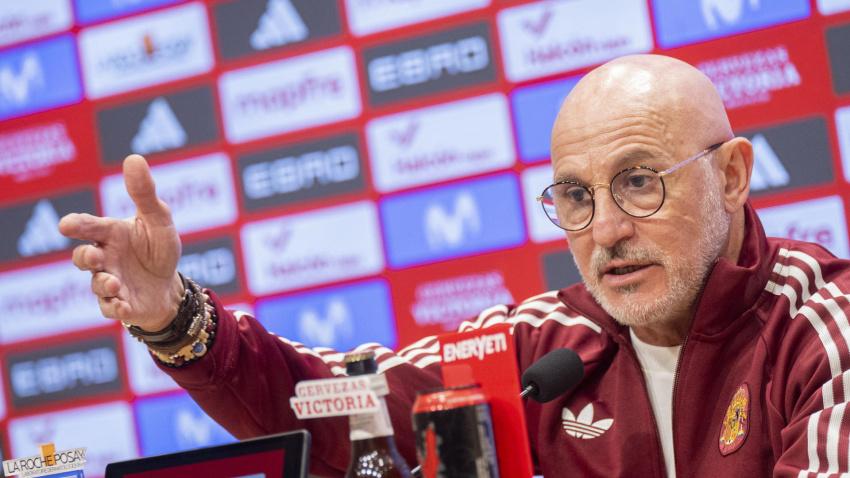 Luis de la Fuente, durante la rueda de prensa previa al amistoso contra Serbia