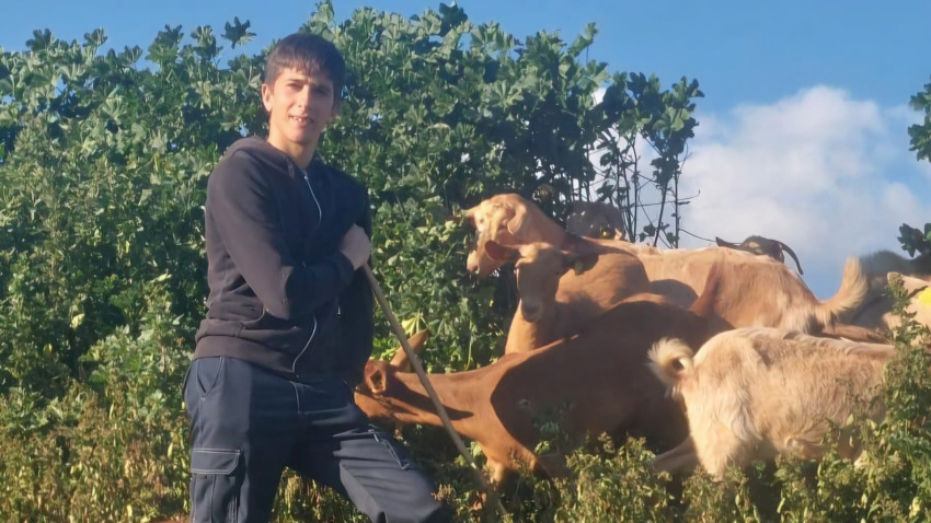 David Tomé y sus cabras