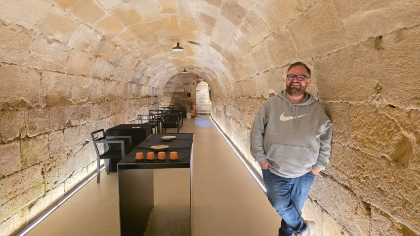 David visita bodegas durante su estancia en La Rioja