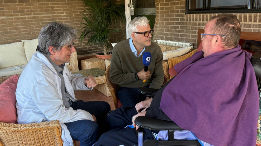 Isidro junto a Fernando y Xavi