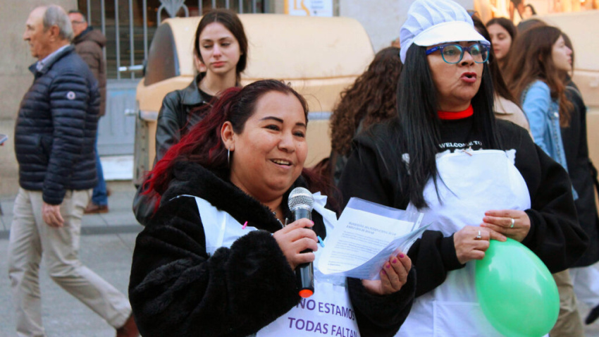 Concentración para reivindicar mejoras laborales de las empleadas de hogar