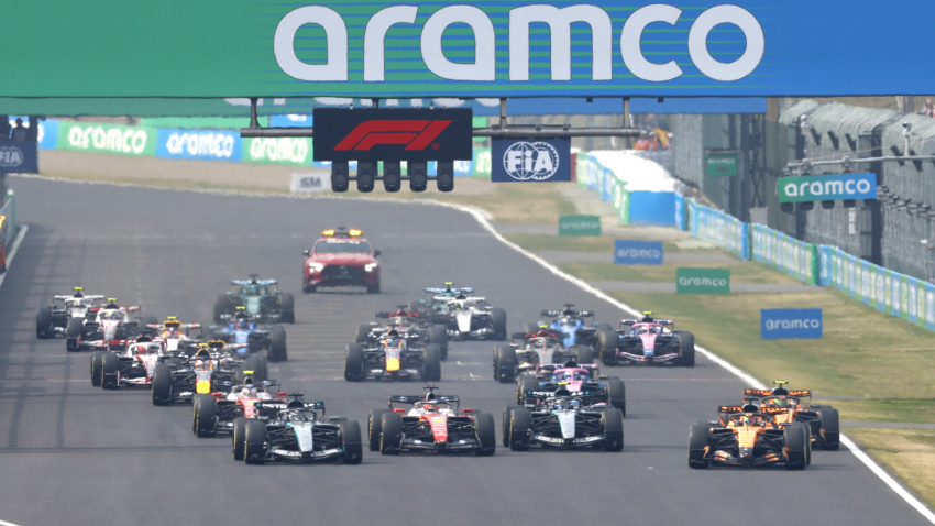 Salida del GP de Japón de Fórmula 1