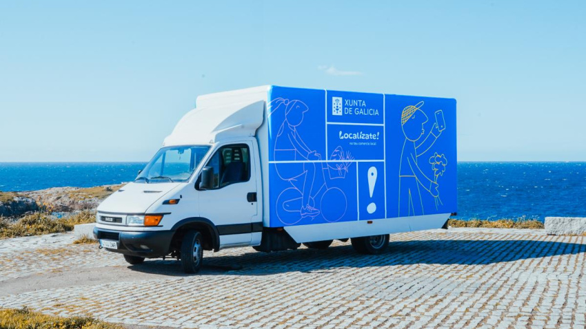 Furgoneta itinerante del programa ¡Localízate!