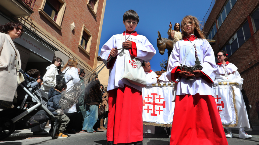 Procesión de la Borriquilla el Domingo de Ramos en Palencia