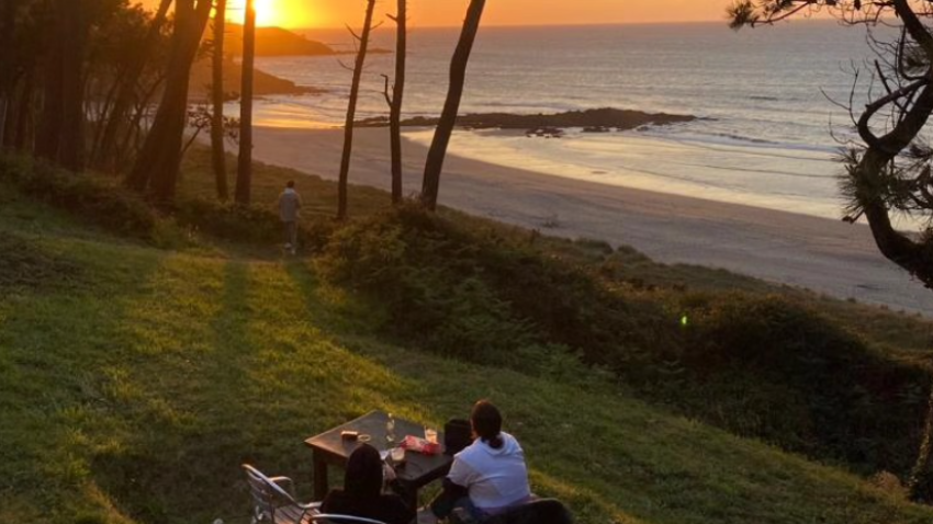 Vistas de la playa de Frejulfe desde el chiriniguito