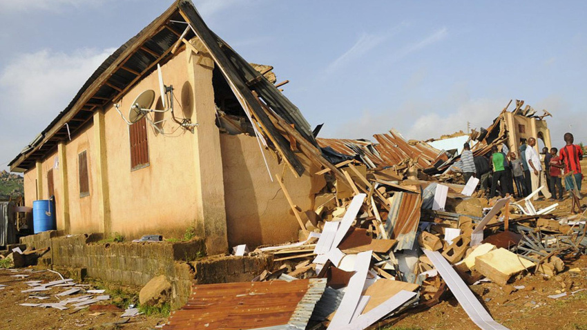 Una iglesia cristiana destruida en el estado de Plateau, en el centro de Nigeria. (Imagen de archivo)