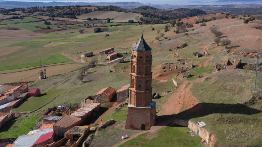 Imagen de Salcedillo, el pueblo con menos habitantes de Aragón.