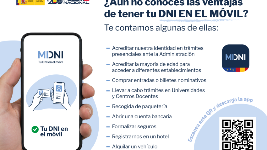 La Policía cuenta las ventajas de llevar el DNI en el móvil