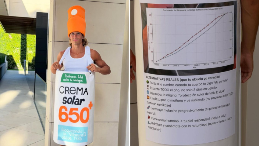 Marcos Llorente vestido de crema de sol