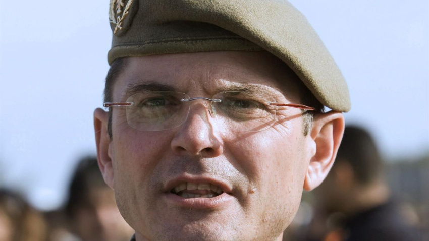 El coronel jefe de la SAFOR XVIII, Honorio Cantero