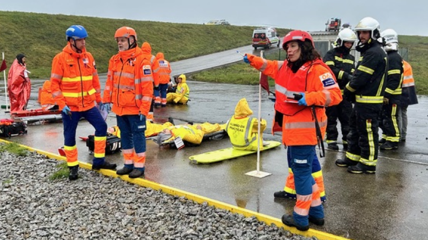 Simulacro de emergencia en Santiago