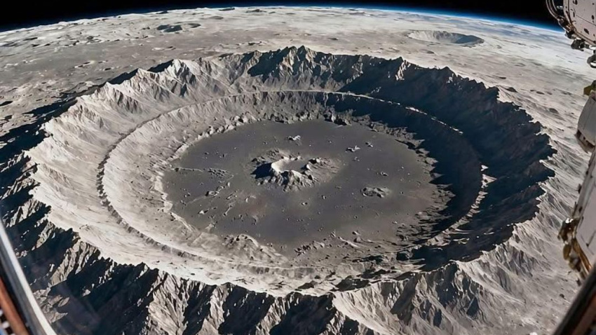Vista de la Luna y la Tierra desde la nave Artemis II