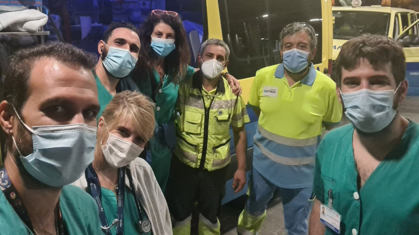 El equipo de Pediatría del Hospital 12 de Octubre que trabaja con el Ecmo por toda España