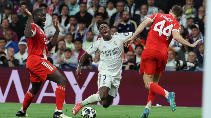 Vinicius, en el Real Madrid - Bayern de Munich
