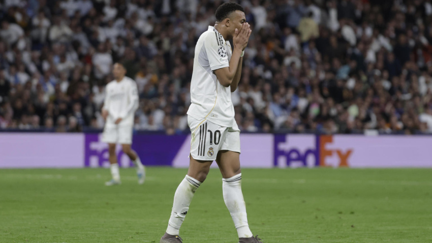 Kylian Mbappé, en el Real Madrid - Bayern de Munich
