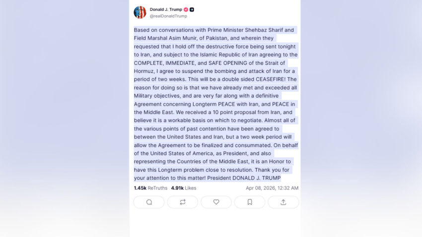 El mensaje de Donald Trump en Trust Social