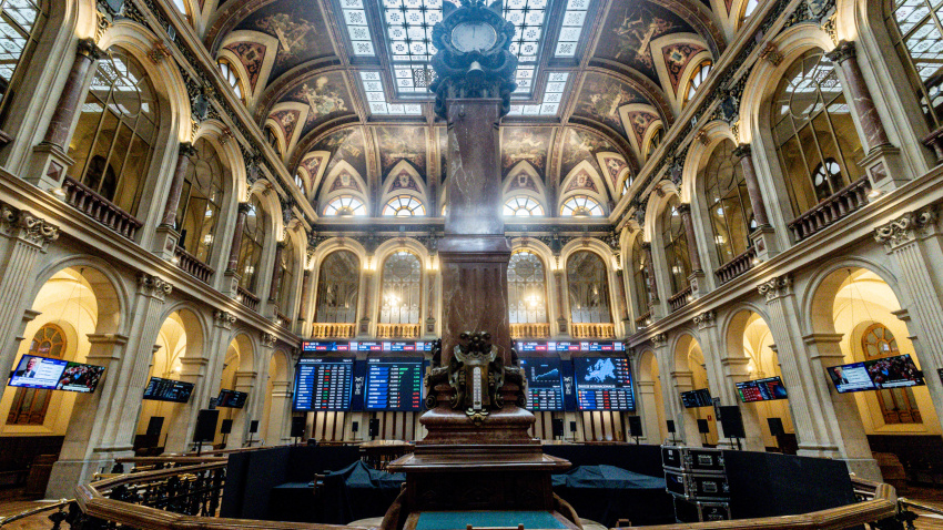 Interior de la Bolsa de Madrid