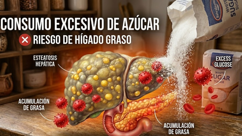 El consumo excesivo de azúcar eleva el riesgo de sufrir hígado graso